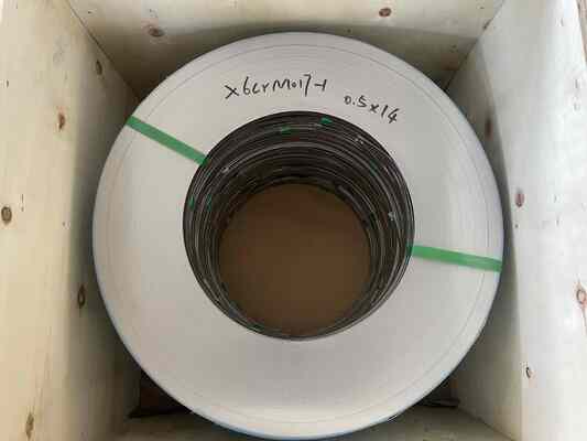 Cold Rolled DIN X6CrMo17-1 EN 1.4113 Stainless Steel Strip In Coil Annealed